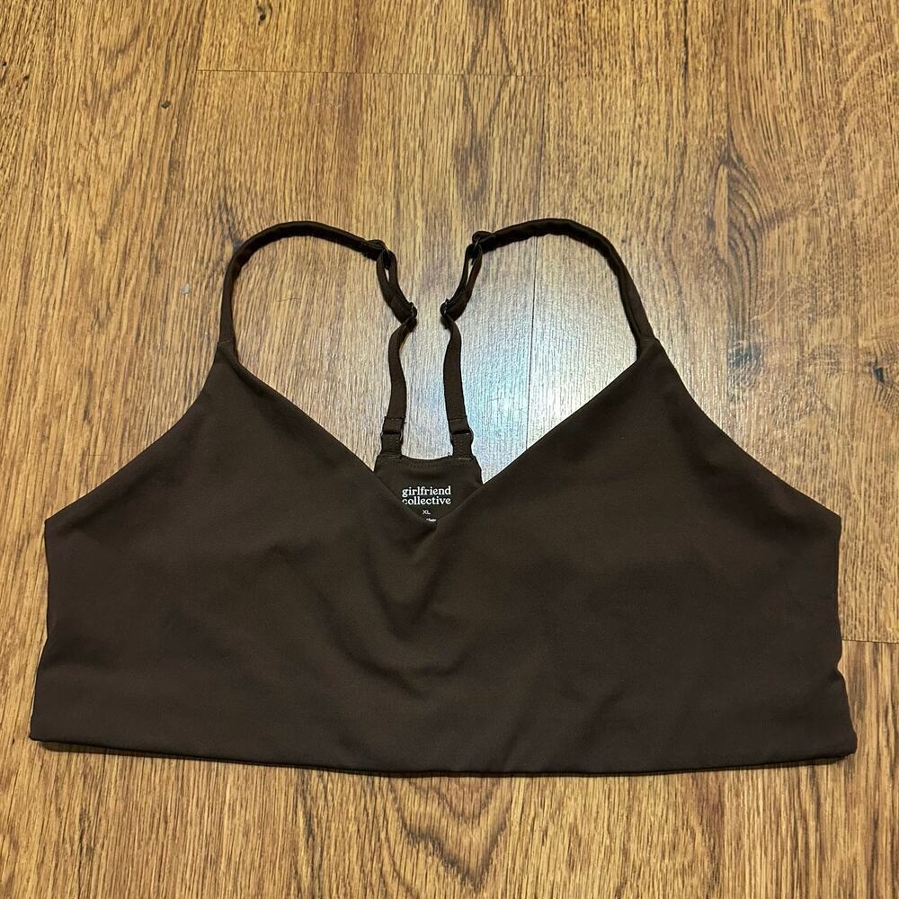Girlfriend Collective Brown unpadded yoga activewear sports bra size XL